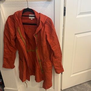 LOFT Orange Utility Jacket with Hood